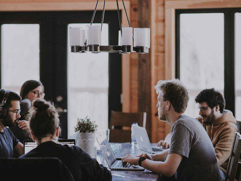 MSP team collaborating in a modern office